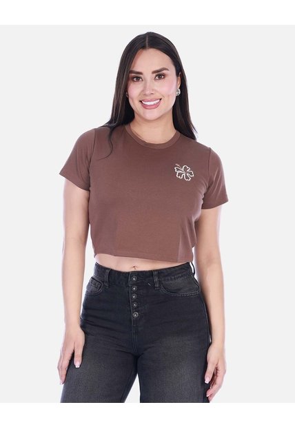 Camiseta Casual Con Bordado Floral Y Manga Raglan