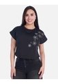 Crop Top Casual En Algodón Con Detalle Floral Bordado de Arequipe moda dulce