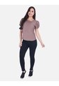 Blusa Elegante Con Mangas Abombadas Y Detalle De Botón de Arequipe moda dulce