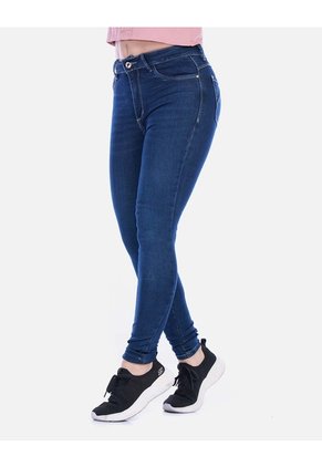 Jean Skinny Clasico Tiro Alto Con Ajuste Anatomico