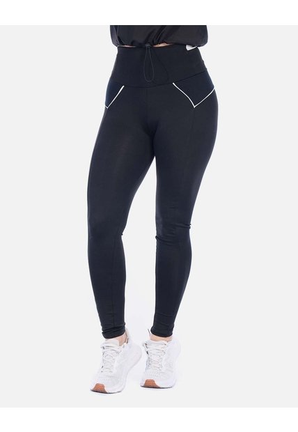 Leggings Deportivos Tiro Alto Vinotinto Con Vivo Contraste