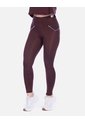 Leggings Deportivos Tiro Alto Vinotinto Con Vivo Contraste de Arequipe moda dulce