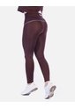 Leggings Deportivos Tiro Alto Vinotinto Con Vivo Contraste de Arequipe moda dulce