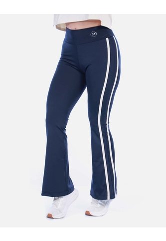 Pantalón Deportivo Bota Campana Azul Oscuro Con Franjas Laterales Arequipe moda dulce