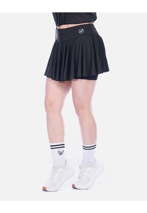 Falda Short Deportiva Plisada Vinotinto Tiro Alto