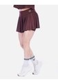 Falda Short Deportiva Plisada Vinotinto Tiro Alto de Arequipe moda dulce