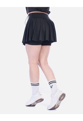 Falda Short Deportiva Plisada Vinotinto Tiro Alto