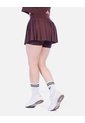 Falda Short Deportiva Plisada Vinotinto Tiro Alto de Arequipe moda dulce