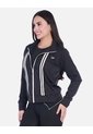 Chaqueta Deportiva Con Cierre Y Franjas Contraste Negra de Arequipe moda dulce