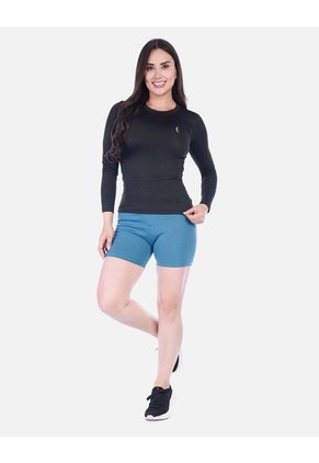 Short Deportivo Biker Tiro Alto Con Pretina Ancha