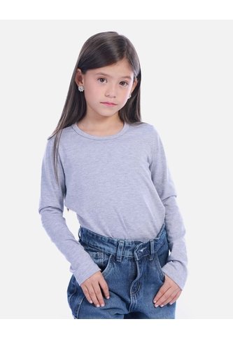 Camiseta Manga Larga Negra Básica Para Niña Arequipe moda dulce