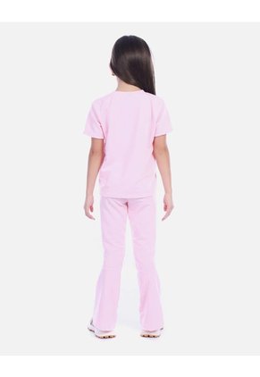 Conjunto Infantil Camiseta Y Pantalón Bota Campana Para Niña