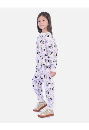 Conjunto Infantil Buso Lunares Y Jogger Ratoncita Para Niña