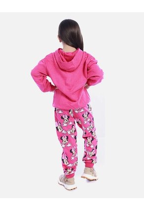 Conjunto Infantil Buso Capucha Y Jogger Rosado Ratoncita Para Niña