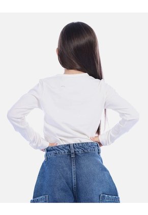 Camiseta Manga Larga Negra Básica Para Niña