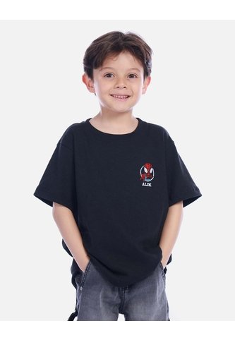 Camiseta Infantil Negra Héroe Araña Para Niño Arequipe moda dulce