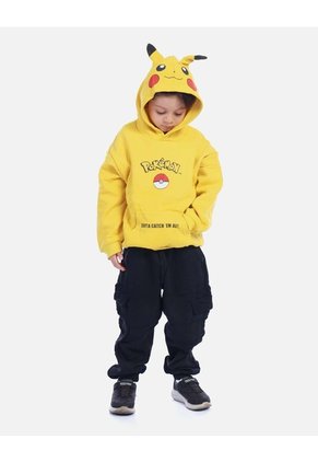 Conjunto Infantil Buso Capucha Orejitas Y Jogger Para Niño