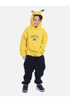 Conjunto Infantil Buso Capucha Orejitas Y Jogger Para Niño