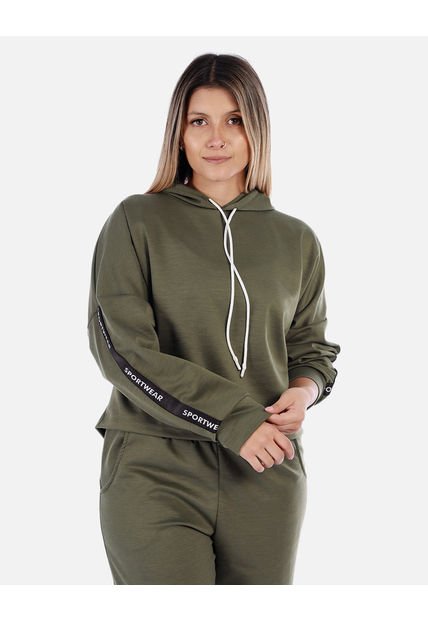Buzo Deportivo Mujer Con Capucha