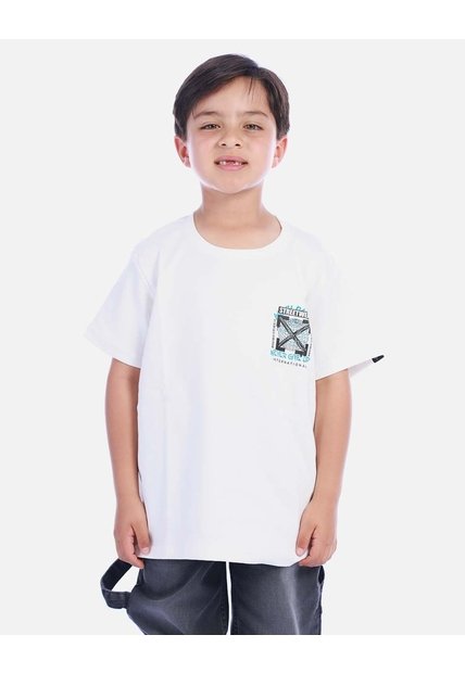 Camiseta Urbana Negra Con Estampado De Ciudad Para Niño