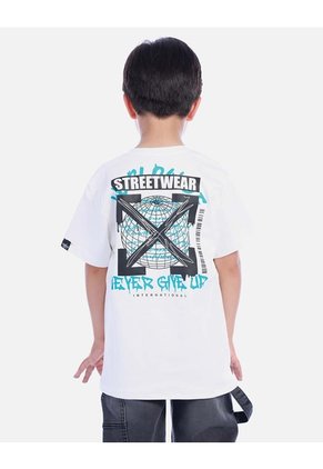 Camiseta Urbana Negra Con Estampado De Ciudad Para Niño