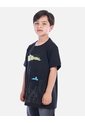 Camiseta Urbana Negra Con Estampado De Ciudad Para Niño de Arequipe moda dulce