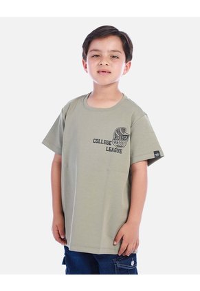 Camiseta Urbana Negra Con Estampado De Ciudad Para Niño