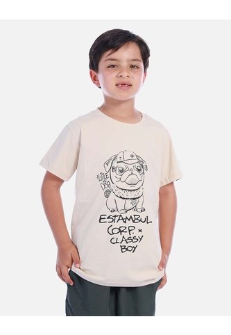 Camiseta Casual Con Estampado De Buldog Para Niño Arequipe moda dulce