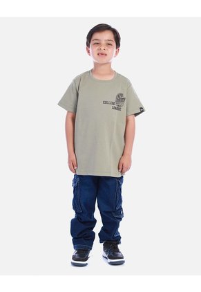 Camiseta Urbana Negra Con Estampado De Ciudad Para Niño