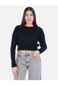 Sweater Crop Tejido Negro Mujer de Arequipe moda dulce