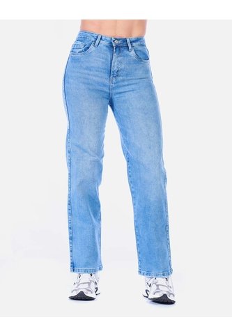 Jean Recto Tiro Alto Azul Medio Mujer Arequipe moda dulce