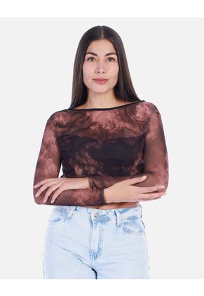Blusa Manga Larga Tie Dye Mujer