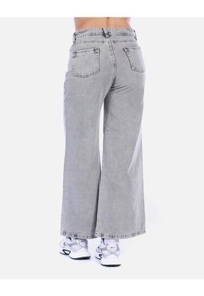 Jean Wide Leg Gris Lavado Mujer