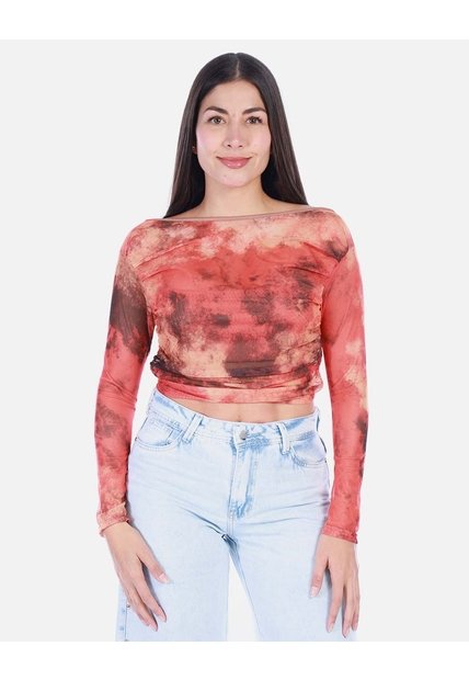 Blusa Manga Larga Tie Dye Mujer