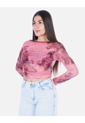 Blusa Manga Larga Tie Dye Mujer