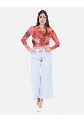 Blusa Manga Larga Tie Dye Mujer