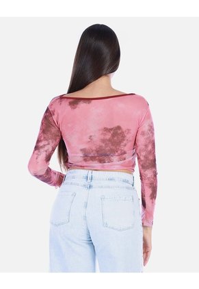 Blusa Manga Larga Tie Dye Mujer