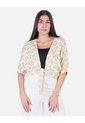 Blusa Kimono Estampada Beige Con Amarre Mujer de Arequipe moda dulce