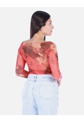 Blusa Manga Larga Tie Dye Mujer