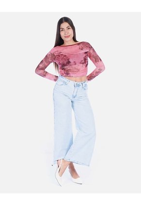 Blusa Manga Larga Tie Dye Mujer