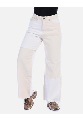 Jean Bicolor Rígido De Tiro Alto Mujer Arequipe moda dulce