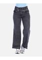Jean Gris Oscuro Rígido De Tiro Alto de Arequipe moda dulce