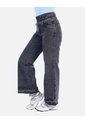 Jean Gris Oscuro Rígido De Tiro Alto de Arequipe moda dulce