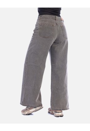 Jean Rígido Wide Leg Para Mujer