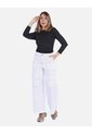 Jean Blanco Rígido Con Bolsillos Para Mujer de Arequipe moda dulce
