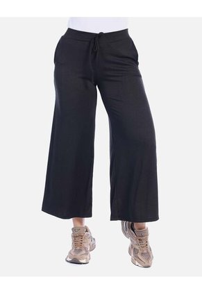Pantalón Wide Leg Rib De Resorte