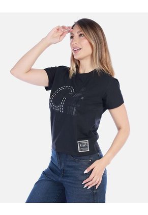 Camiseta Blanca Estampada De Algodón