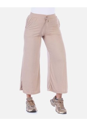 Pantalón Wide Leg Rib De Resorte