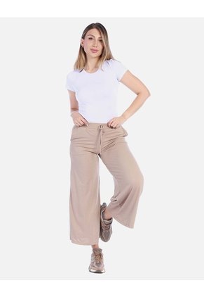 Pantalón Wide Leg Rib De Resorte