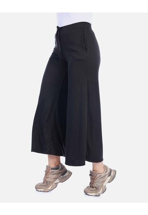 Pantalón Wide Leg Rib De Resorte